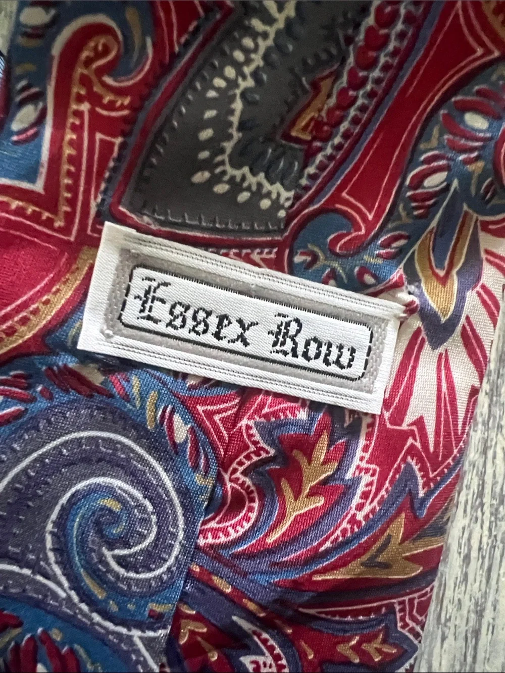 Set of 4 Men's Red Paisley Silk Tie – Blues. Assorted Fabrics and Labels
